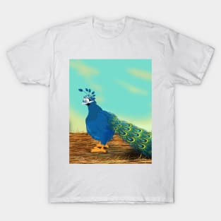 Peacock on the Farm T-Shirt